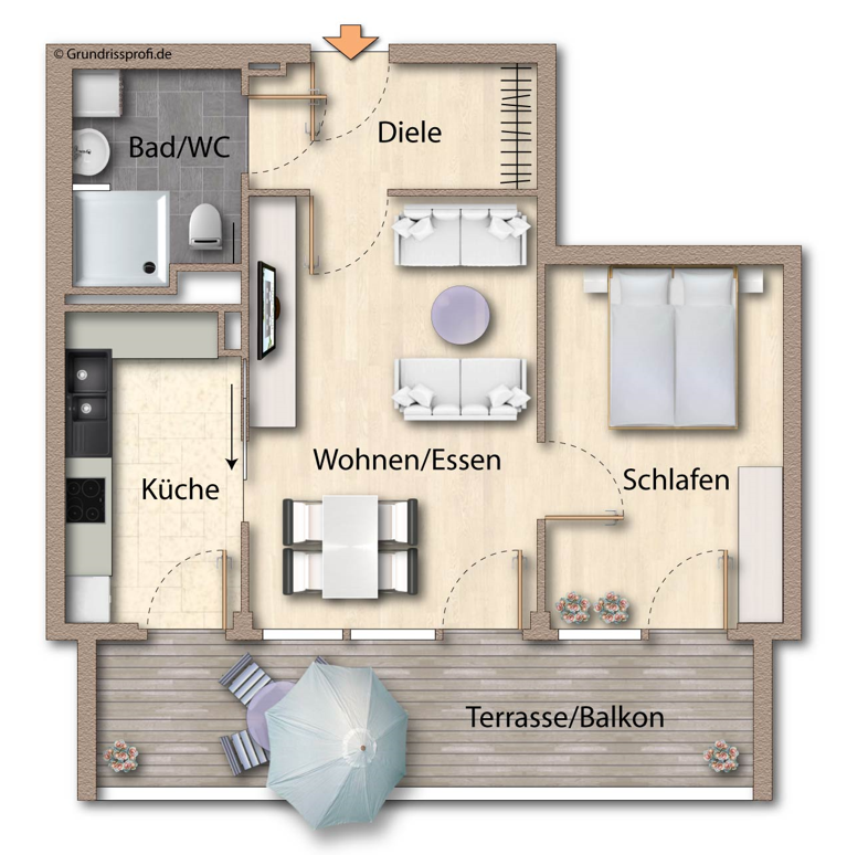 Grundriss Etagenwohnung Stuttgart