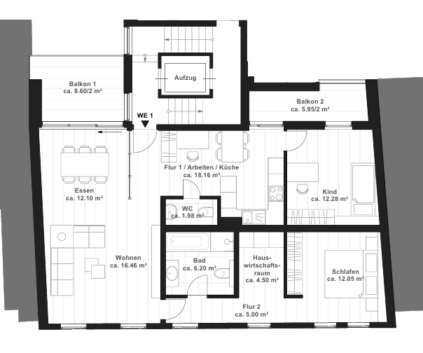Grundriss Etagenwohnung Besigheim