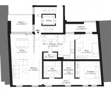 Grundriss Urbanes Wohnen mit Stil - 3,5-Zimmer-Wohnung mitten in der Altstadt von Besigheim