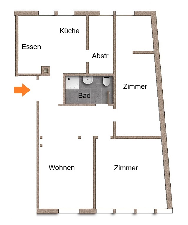 Grundriss Etagenwohnung Waiblingen