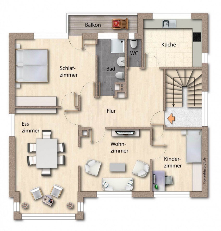 Grundriss Etagenwohnung Stuttgart
