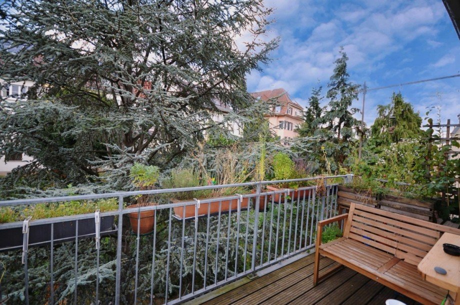 Balkon mit Blick ins Gr�ne Wohnung Stuttgart