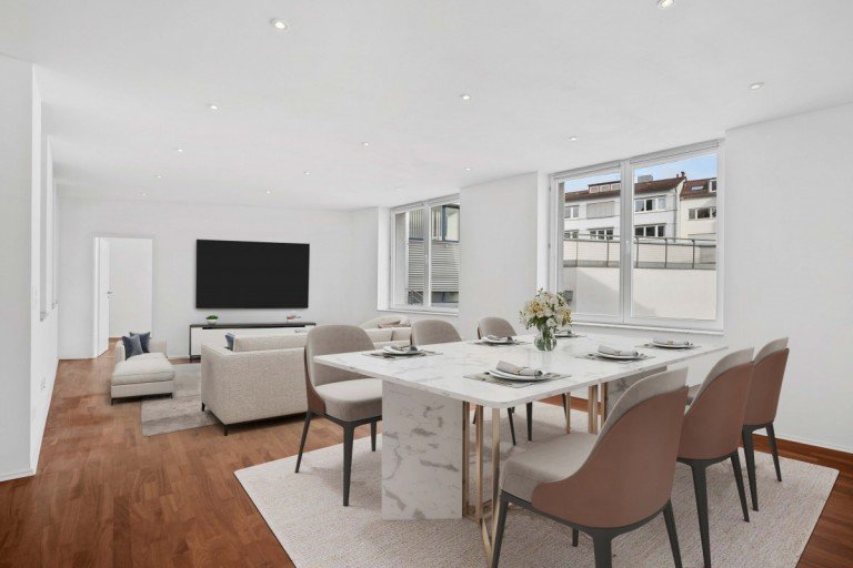 Wohnen / Essen Beispiel Stuttgart Etagenwohnung Tolle Citywohnung mit Balkon in diskreter Innenhoflage