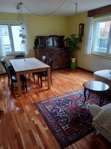Wohnzimmer Vermietete 4-ZW mit Balkon und gro�em Gemeinschaftsgarten in Stuttgart-Wangen
