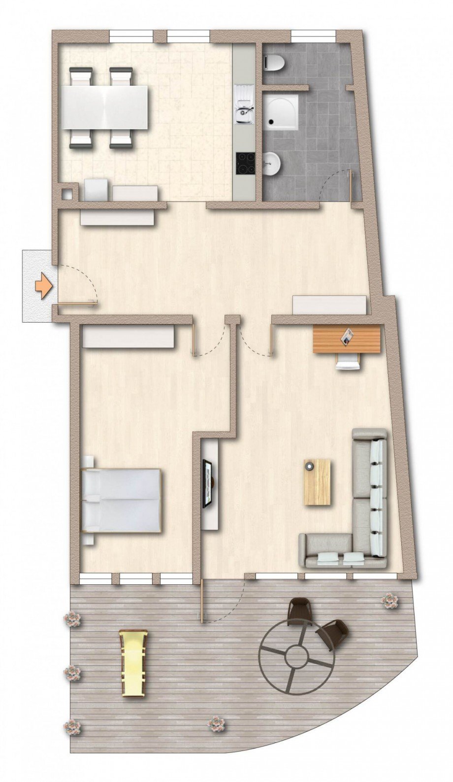 Grundriss Erdgeschosswohnung Waiblingen