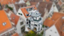 Drohnenaufnahmen Exklusive Dachterrasse - 4,5-Zimmer-Maisonette-Wohnung mit Weitblick in Besigheim-Altstadt