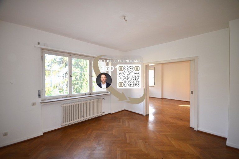 Mit virtuellem Immobilienrundgang Stuttgart Etagenwohnung Sanierungsbed�rftige Altbauwohnung in gefragter Wohnlage am H�lderlinplatz mit gem. Garten