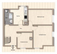 Grundriss DG Feldrandlage: Charmantes Zweifamilienhaus in absolut ruhiger Wohnlage in Ostfildern-Nellingen